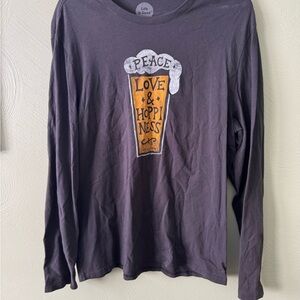 Life Is Good Charcoal Long Sleeve